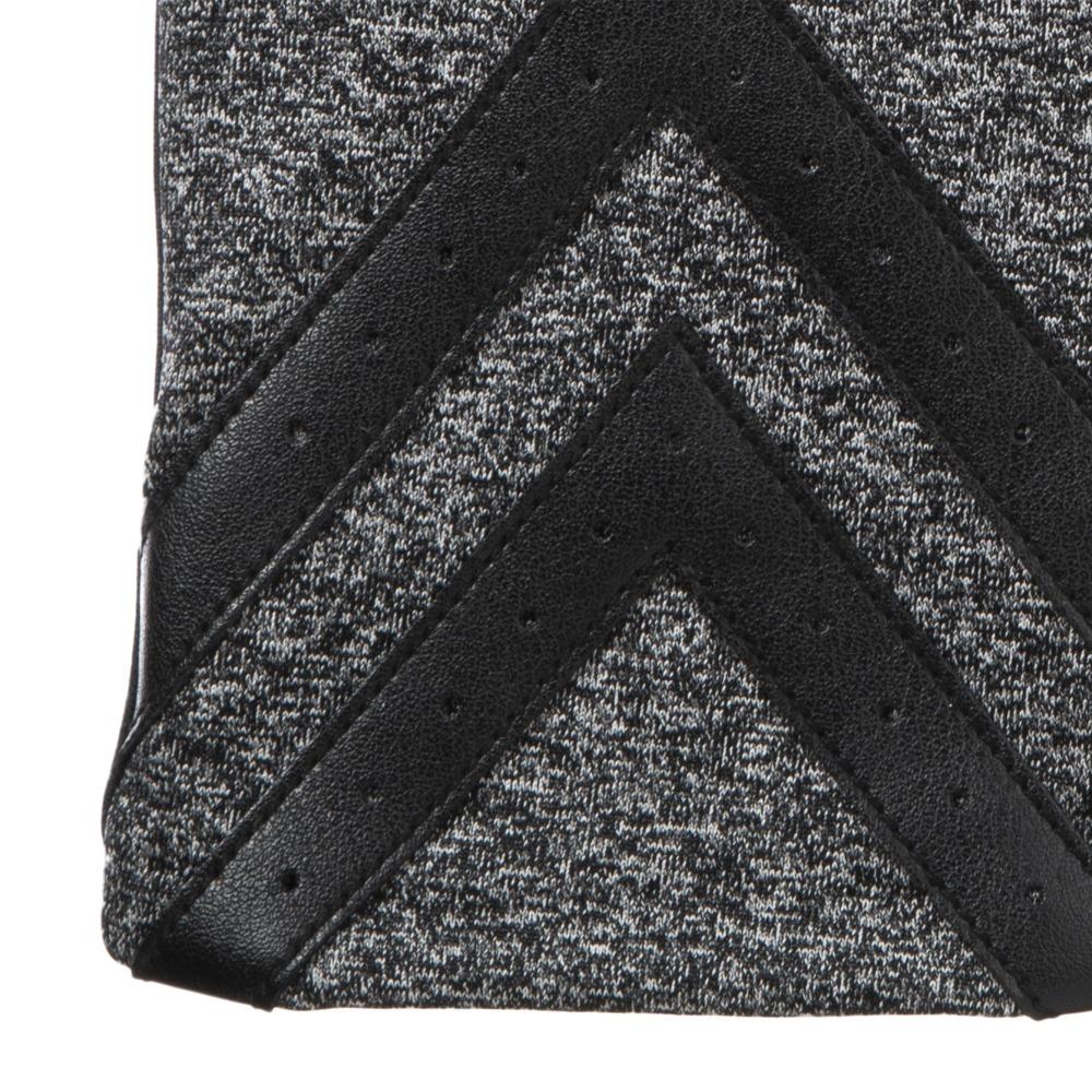 Women's Chevron Spandex Gloves Gloves in Black Heather Chevron Cuff Detail