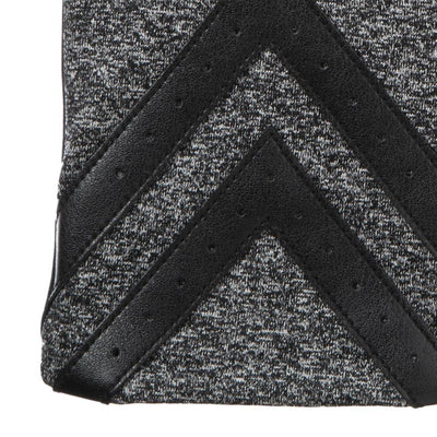 Women's Chevron Spandex Gloves Gloves in Black Heather Chevron Cuff Detail