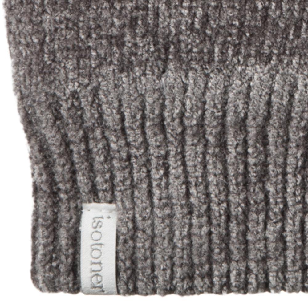 Women's Chenille Gloves with Ultraplush Lining in Chrome Grey Cuff Detail