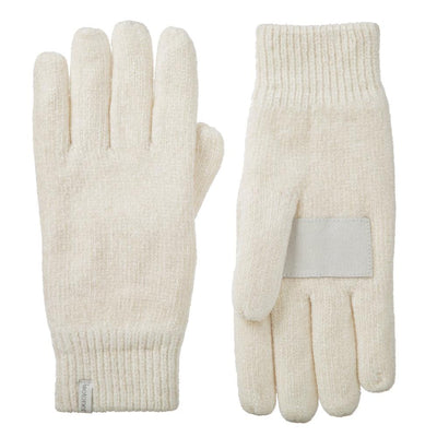 Women's Chenille Gloves with Ultraplush Lining in Ivory Front and Back