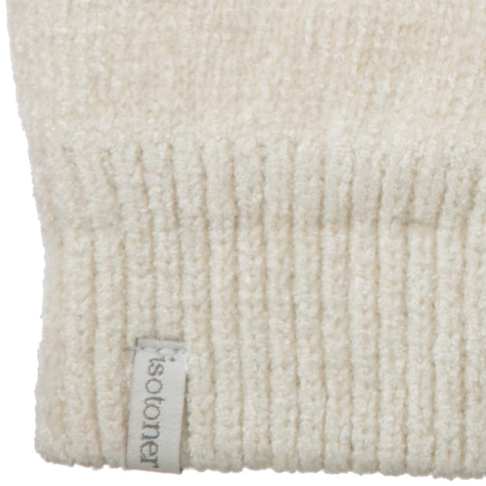 Women's Chenille Gloves with Ultraplush Lining in Ivory Cuff Detail