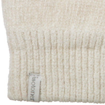 Women's Chenille Gloves with Ultraplush Lining in Ivory Cuff Detail