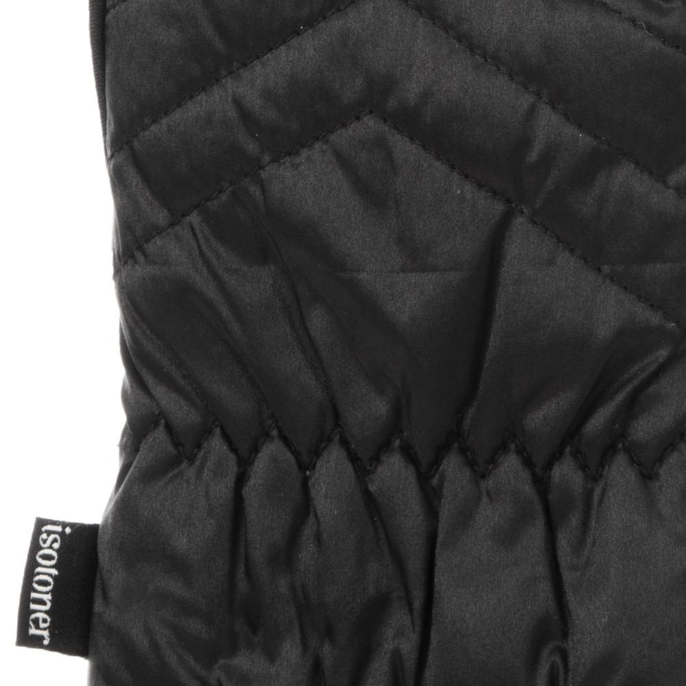 Women's Quilted Gloves with Double Lining in Black Cuff Detail
