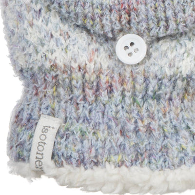 Women's Recycled RPET Flip-Top Gloves in Frost (Grey) Cuff Detail
