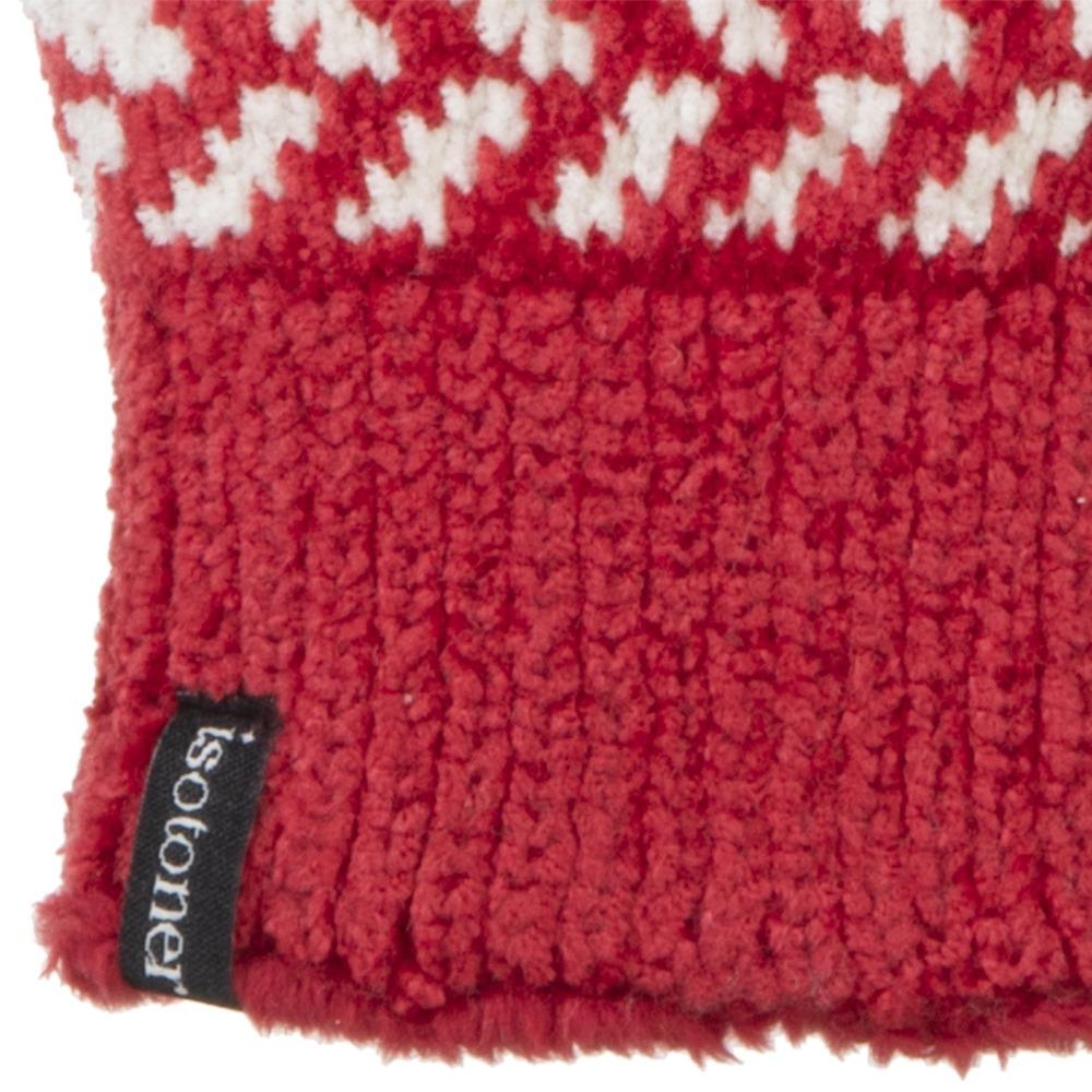 Women's Chenille Snowflake Gloves in Really Red