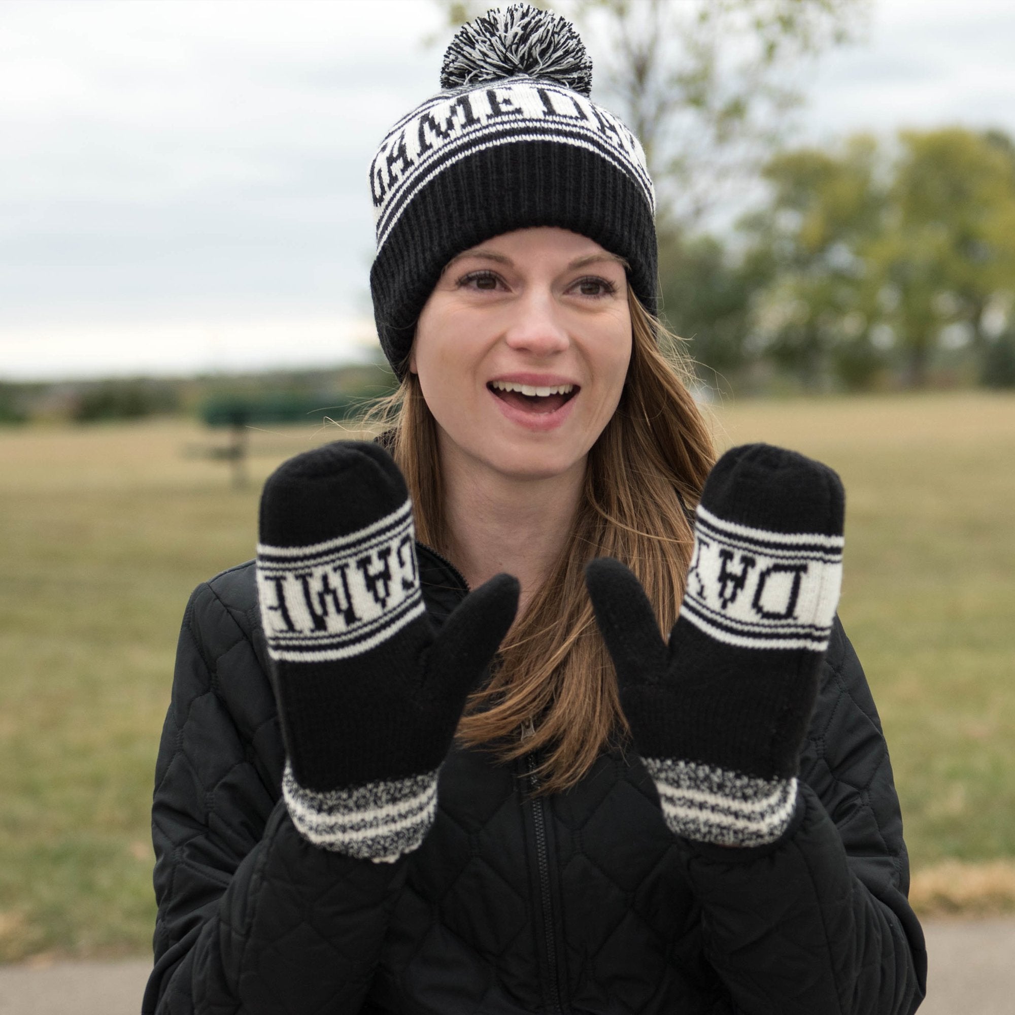 Women's Game Day Hat in Black on Model