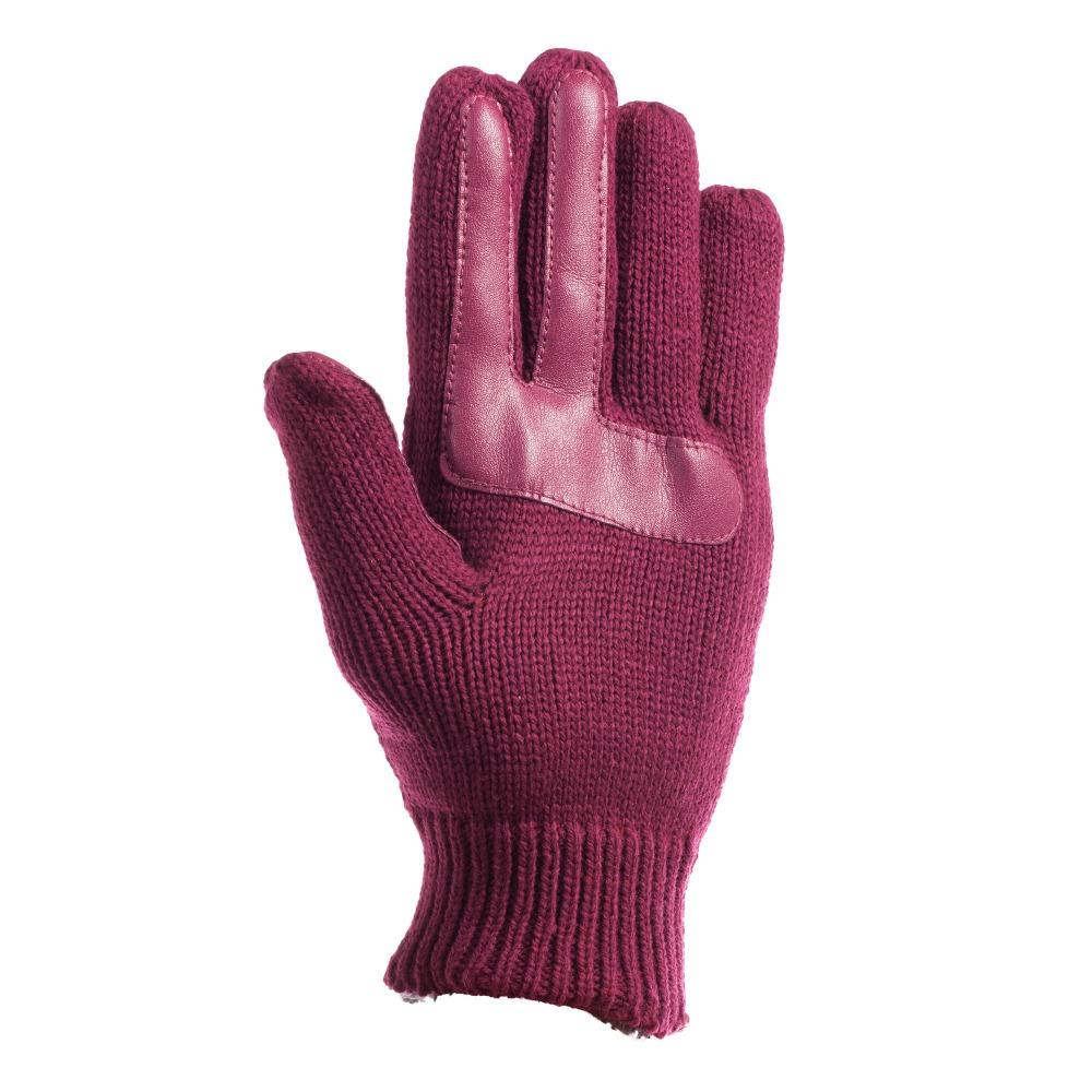 Women’s Isotoner Textured Knit Gloves pair in Wild Rose Blush Pink