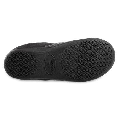 Women's Marisol Microsuede Knit Hoodback Slippers Black Bottom Sole Tread