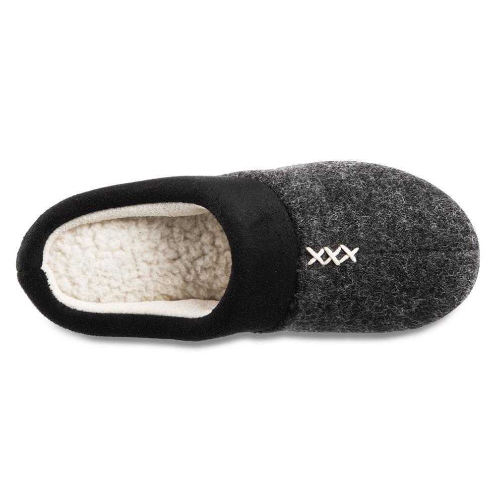 Women's Marisol Microsuede Knit Hoodback Slippers Black Inside Top view