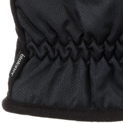 Men's Nylon & Fleece Gloves with Gathered Wrist in Black Cuff Detail