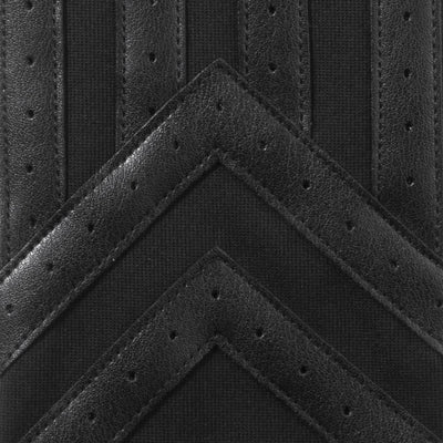 Men's Spandex Applique Chevron Gloves in Black Detail View