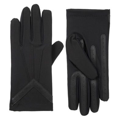 Men's Heritage Woven Chevron Gloves Black Front and Back