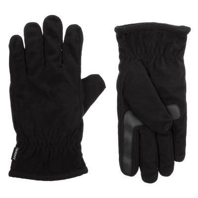 Men's Recycled Stretch Microsuede Gloves with THERMAflex Lining in black