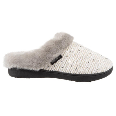 Women's Sequined Sweater Knit Hoodback Slippers Ewe 7