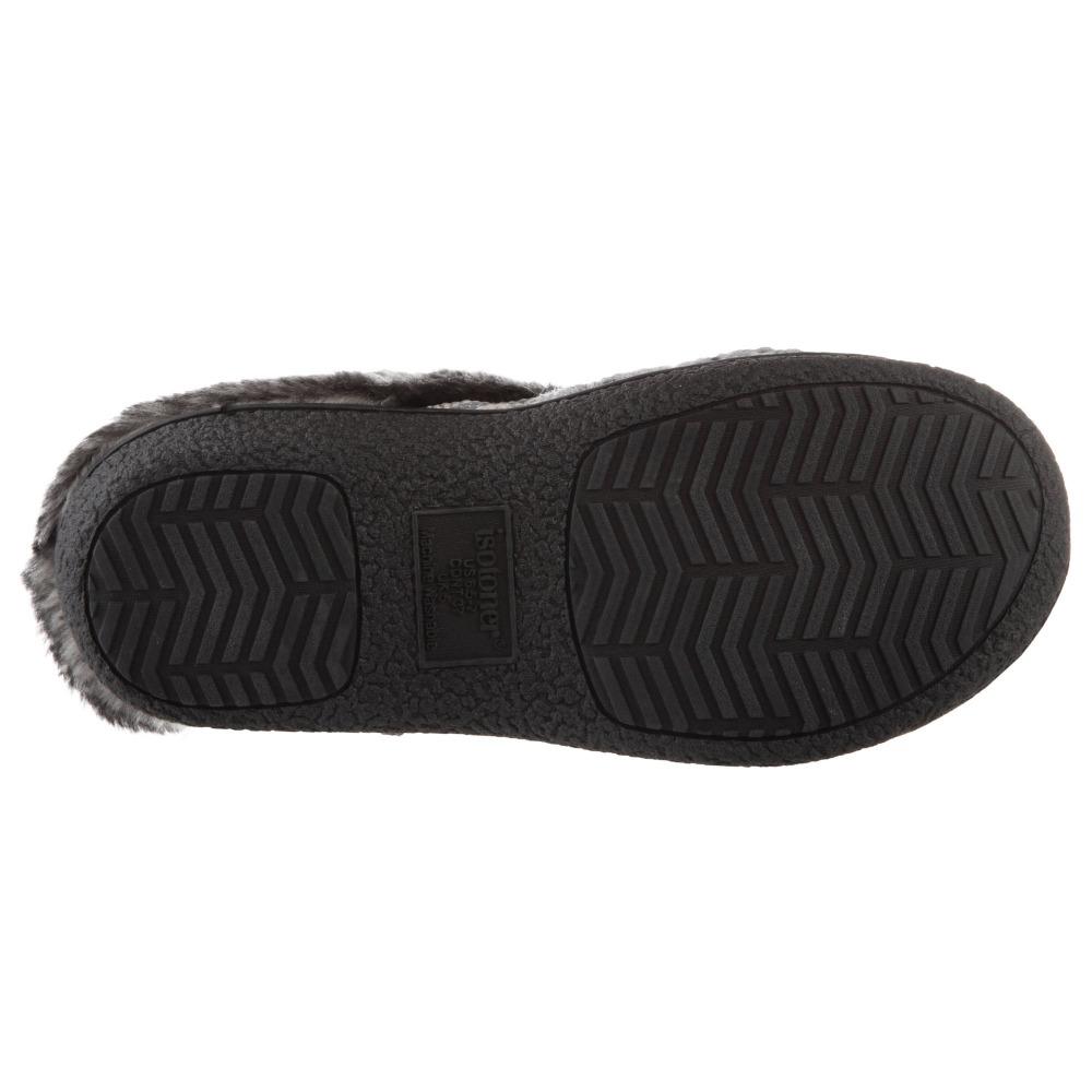 Women's Knit Tessa Hoodback Slippers in Stormy Grey Bottom Sole Tread