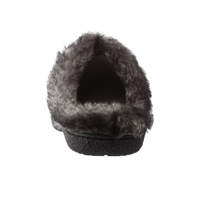 Women's Knit Tessa Hoodback Slippers in Stormy Grey Back Heel