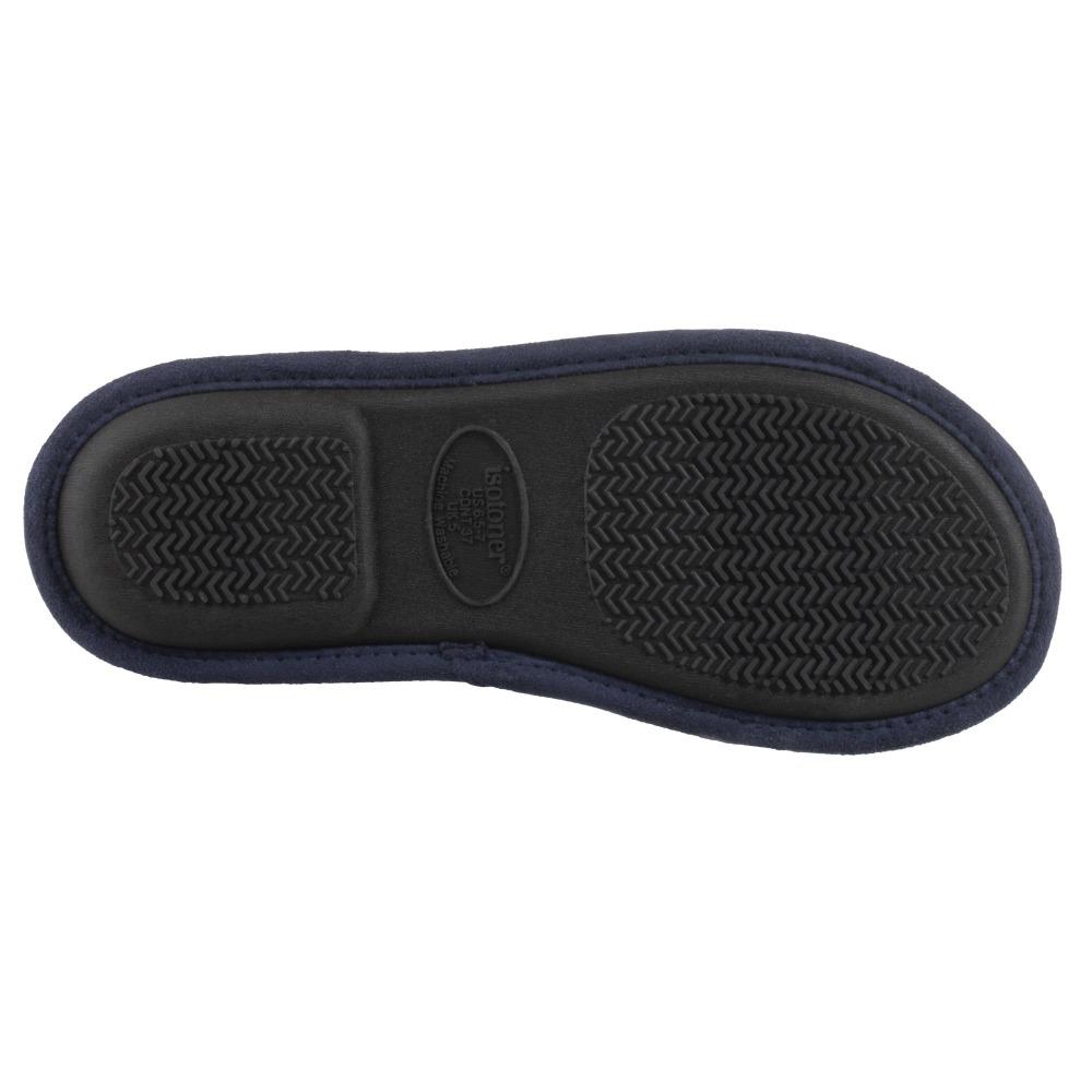 Women's Tessa Knit Tall Bootie Slippers Navy Bottom Sole Tread