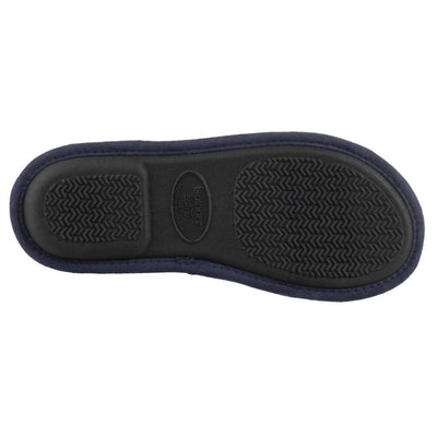 Women's Tessa Knit Tall Bootie Slippers Navy Bottom Sole Tread