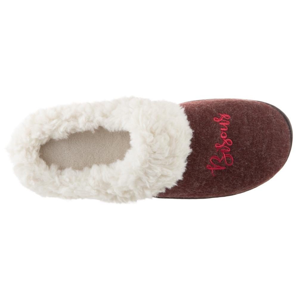 Women's Sweater Knit Novelty Clog Slippers Henna (Maroon) Bisous/Kisses Inside Top View