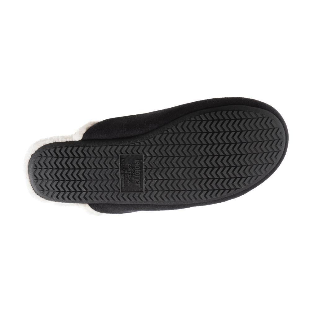 Women's Alex Microsuede Scuff Slippers in Black Bottom Sole Tread