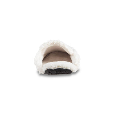 Women's Alex Microsuede Scuff Slippers in Dark Chocolate Back Heel