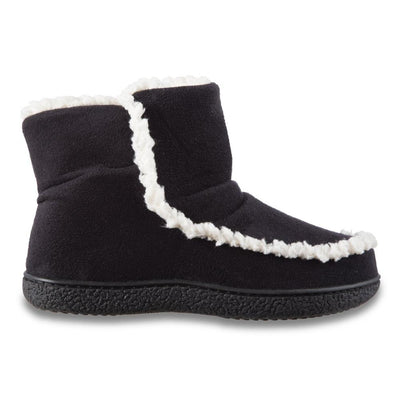 Women's Microsuede Alex Boot Slippers in Black Profile