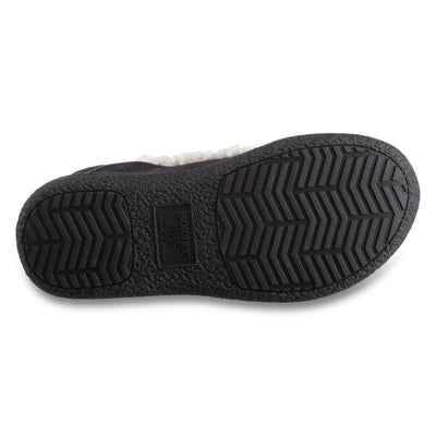 Women's Microsuede Alex Boot Slippers in Black Bottom Sole Tread