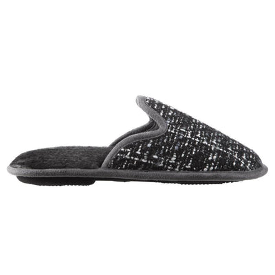 Women's Tweed Kaitlyn Scuff Slippers in Blue Profile