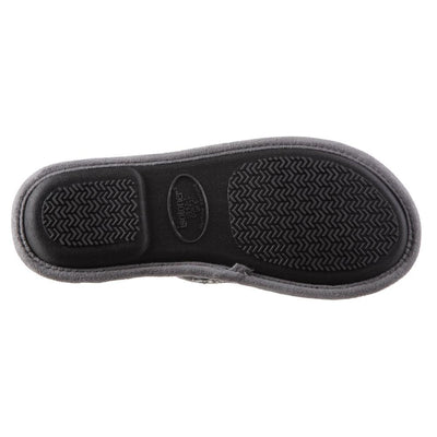 Women's Tweed Kaitlyn Scuff Slippers in Black Bottom Sole Tread