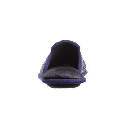 Women's Tweed Kaitlyn Scuff Slippers in Steele Blue Back Heel