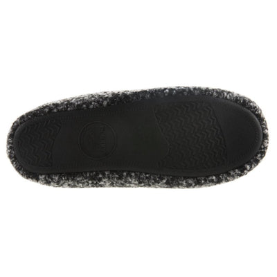 Women's Jessie Hoodback Slippers Dark Charcoal Heathered Bottom Sole Tread