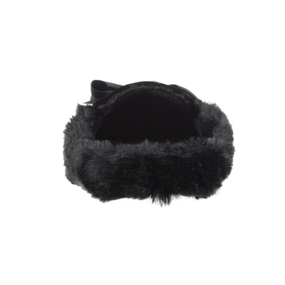 Women's Iridescent Velour Krista Hoodback Slippers in Black Back Heel