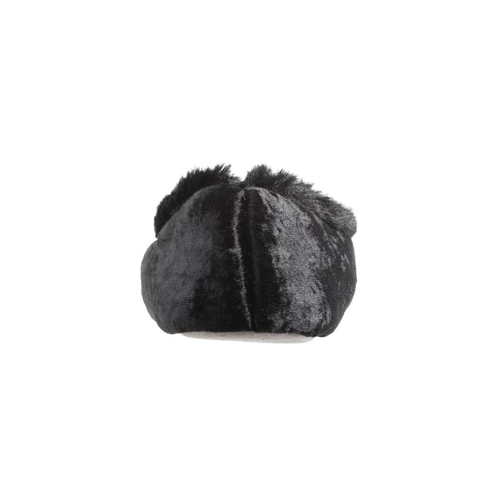 Women's Iridescent Velour Krista Ballerina Slippers in Black Back Heel