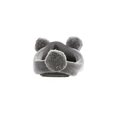 Women's Microterry Critter Hoodback Slippers in Ash Back Heel