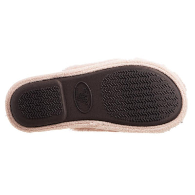 Women's Faux Fur Laurel Clog Slippers in Pale Pink Bottom Sole Tread