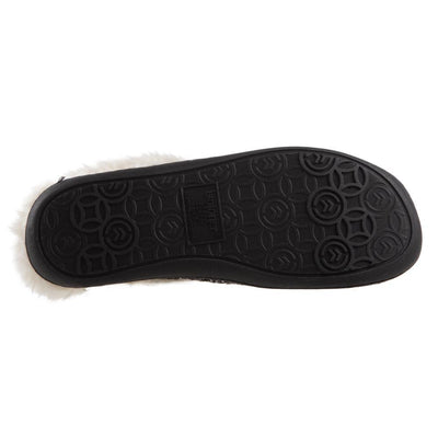 Women's Tweed Kaitlyn Hoodback Slippers in Black Bottom Sole Tread