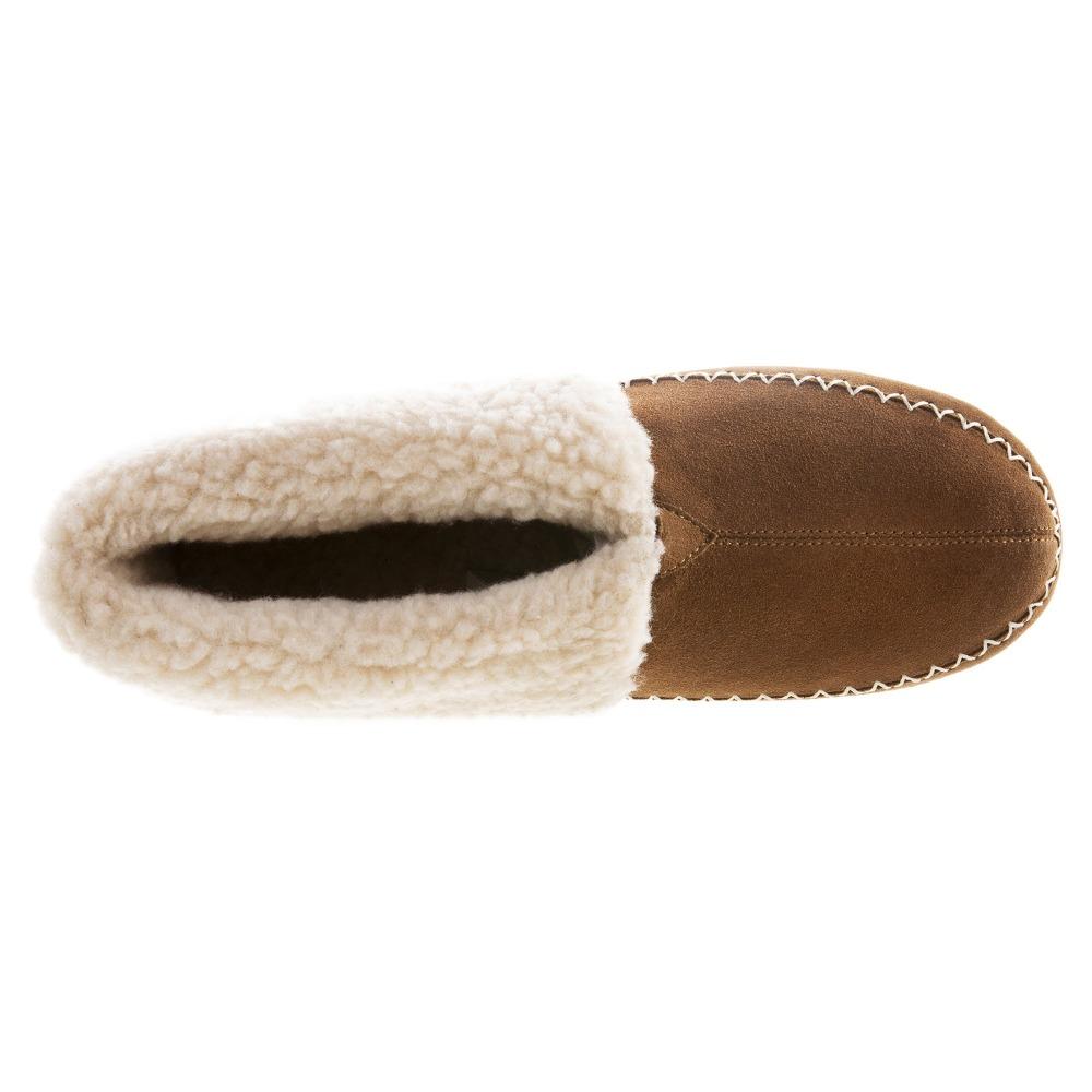 Women's Genuine Suede Boots in Buckskin Inside Top View