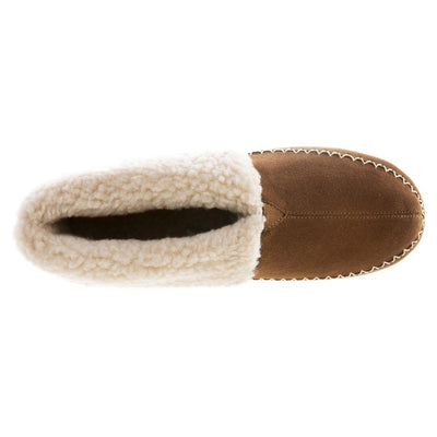 Women's Genuine Suede Boots in Buckskin Inside Top View