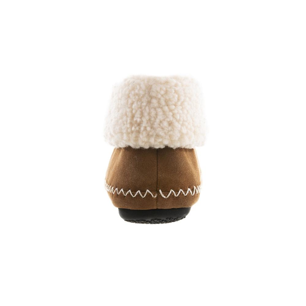 Women's Genuine Suede Boots in Buckskin Back Heel