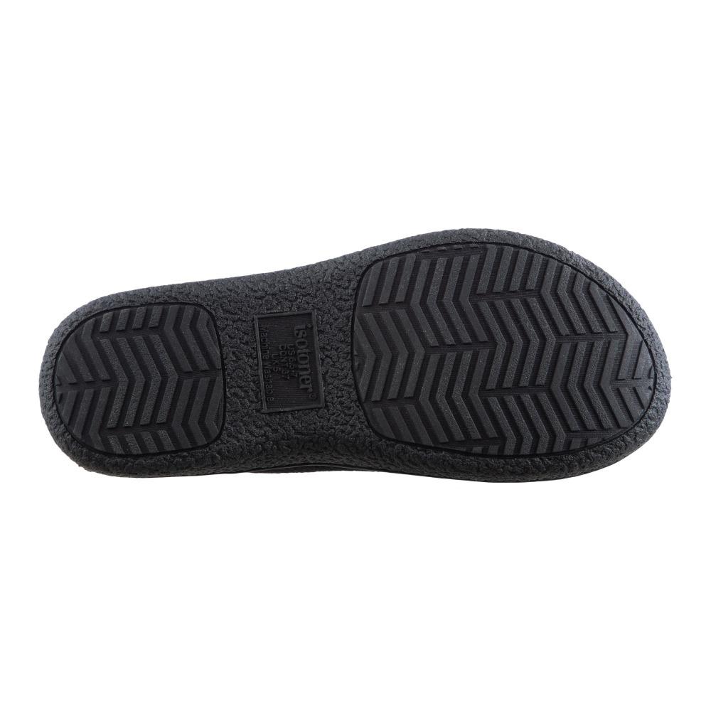 Women's Microsuede Addie Boot Slippers with Bow in Black Bottom Sole Tread