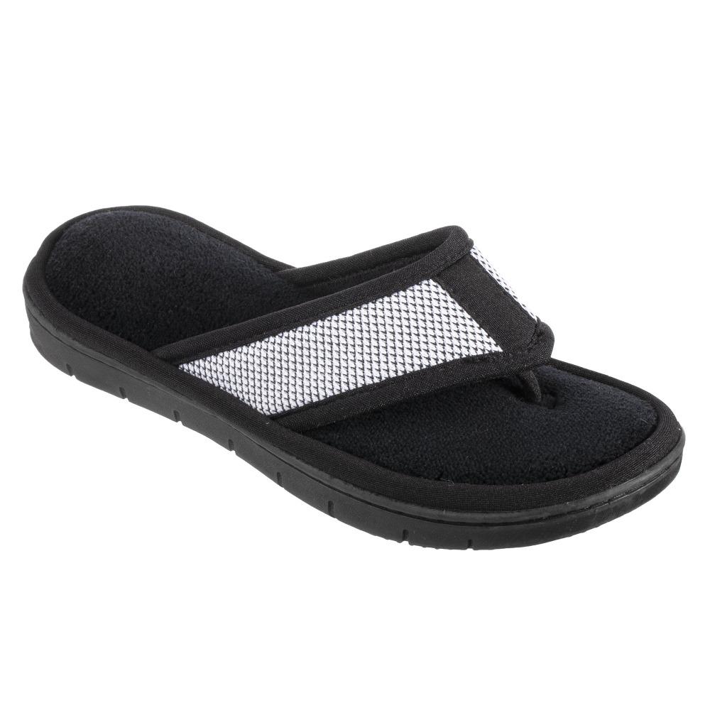 Women's Scout Mesh Thong Slippers in White Right Angled View