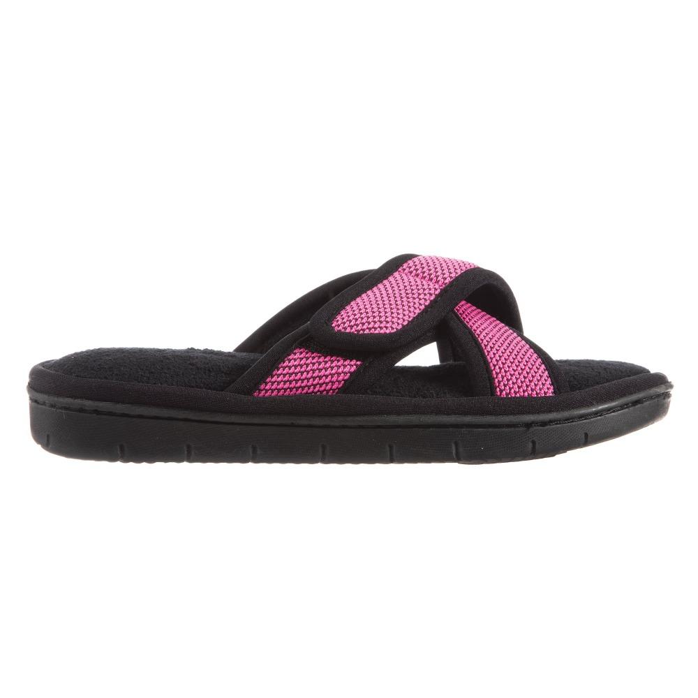 Women's Scout Mesh Cross Slide Slippers in Strawberry Bright Pink Profile