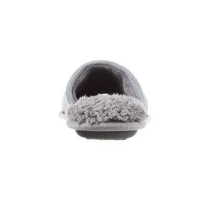 Women's Mother's Day Slide Slippers Ash Grey Heel View