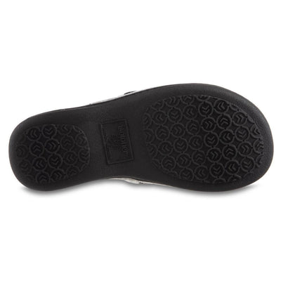 Women's Adjustable Slide Slippers in Black Bottom Sole Tread