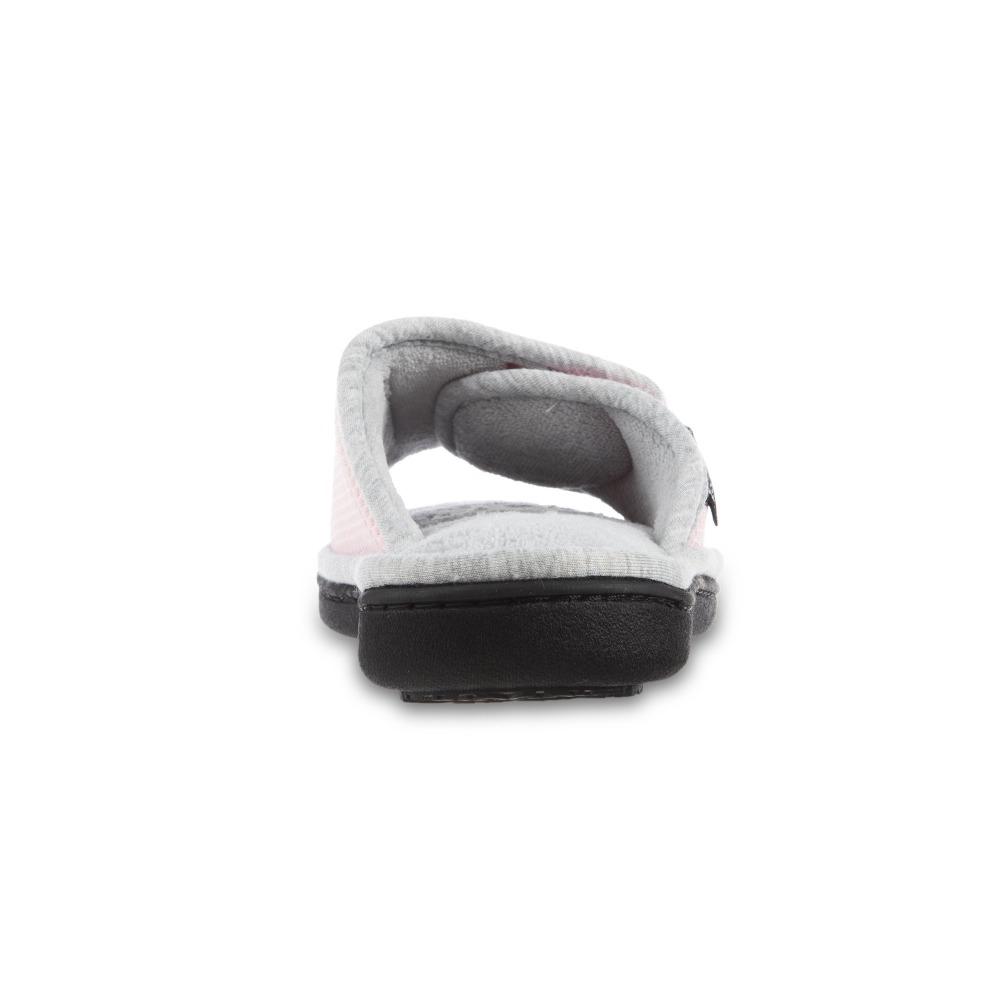 Women's Adjustable Slide Slippers in Peony Pink Back Heel