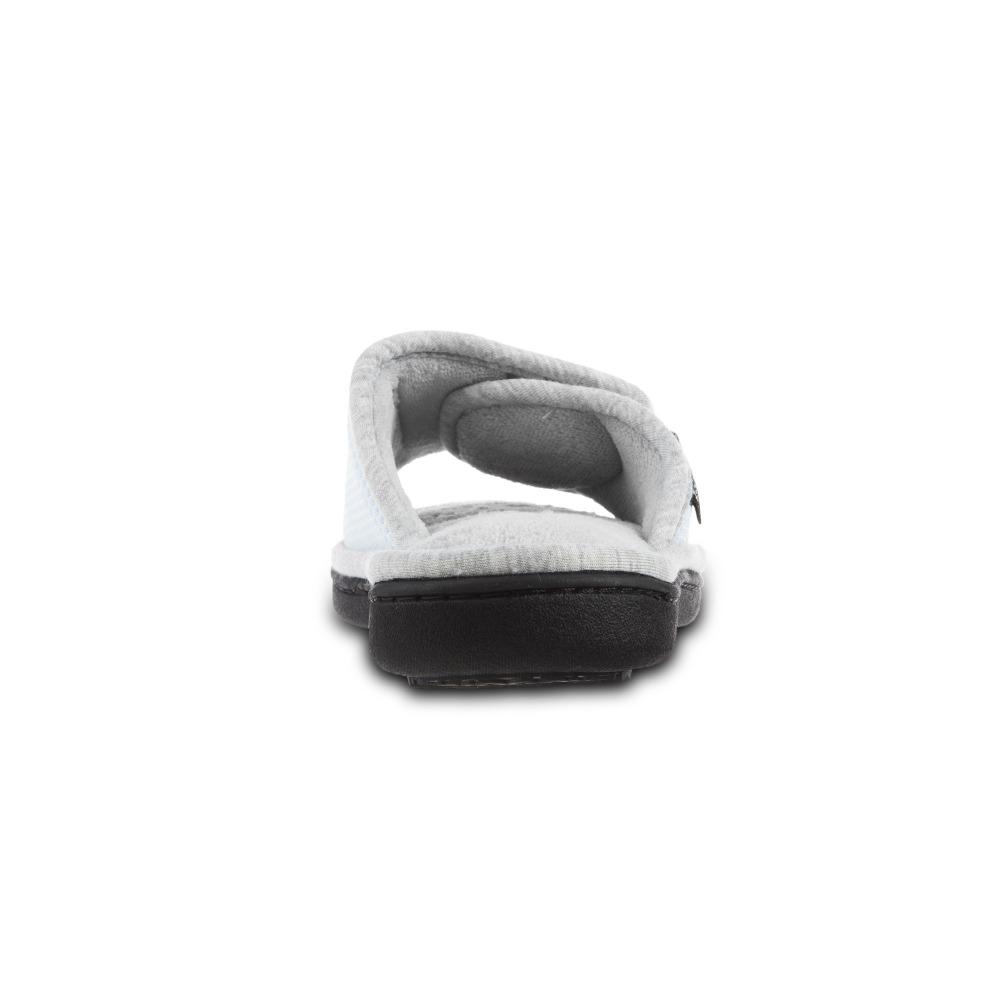 Women's Adjustable Slide Slippers in Pale Blue Back Heel