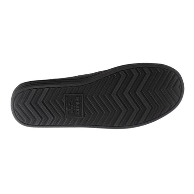 Men's Faux Woolen Grady Hoodback Slippers Dark Charcoal Heather Sole View