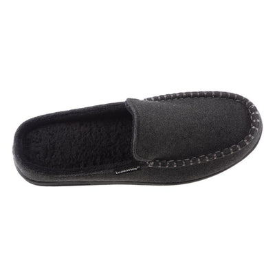 Men's Faux Woolen Grady Hoodback Slippers Dark Charcoal Heather Top View