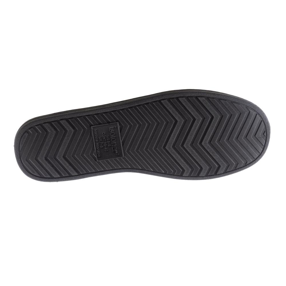 Men's Logan Herringbone Moccasin Slippers in Dark Chocolate Bottom Sole Tread