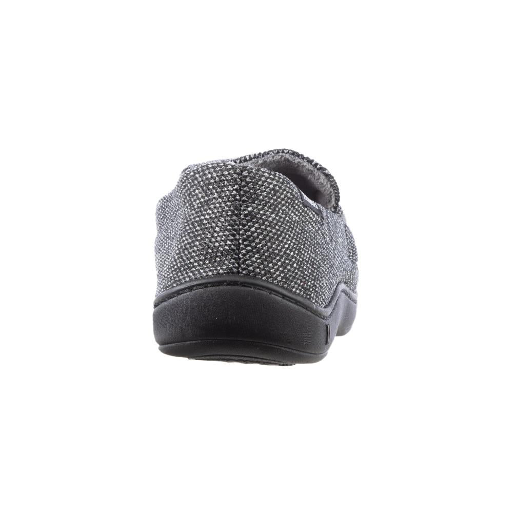 Men's Javier Mesh Closed Back Slippers in Black Heel View